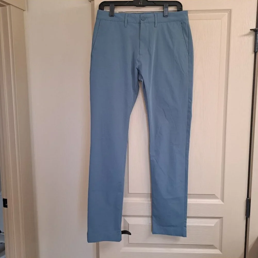 J CREW MENS FLEX CHINO PANTS SET OF 2 29X32 KAHKI AND BLUE CAUSUAL‎ DRESS PANTS